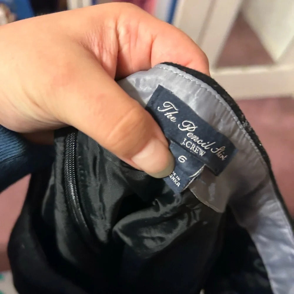 J CREW BLACK WOOL THE PENCIL SKIRT - Picture 3 of 4